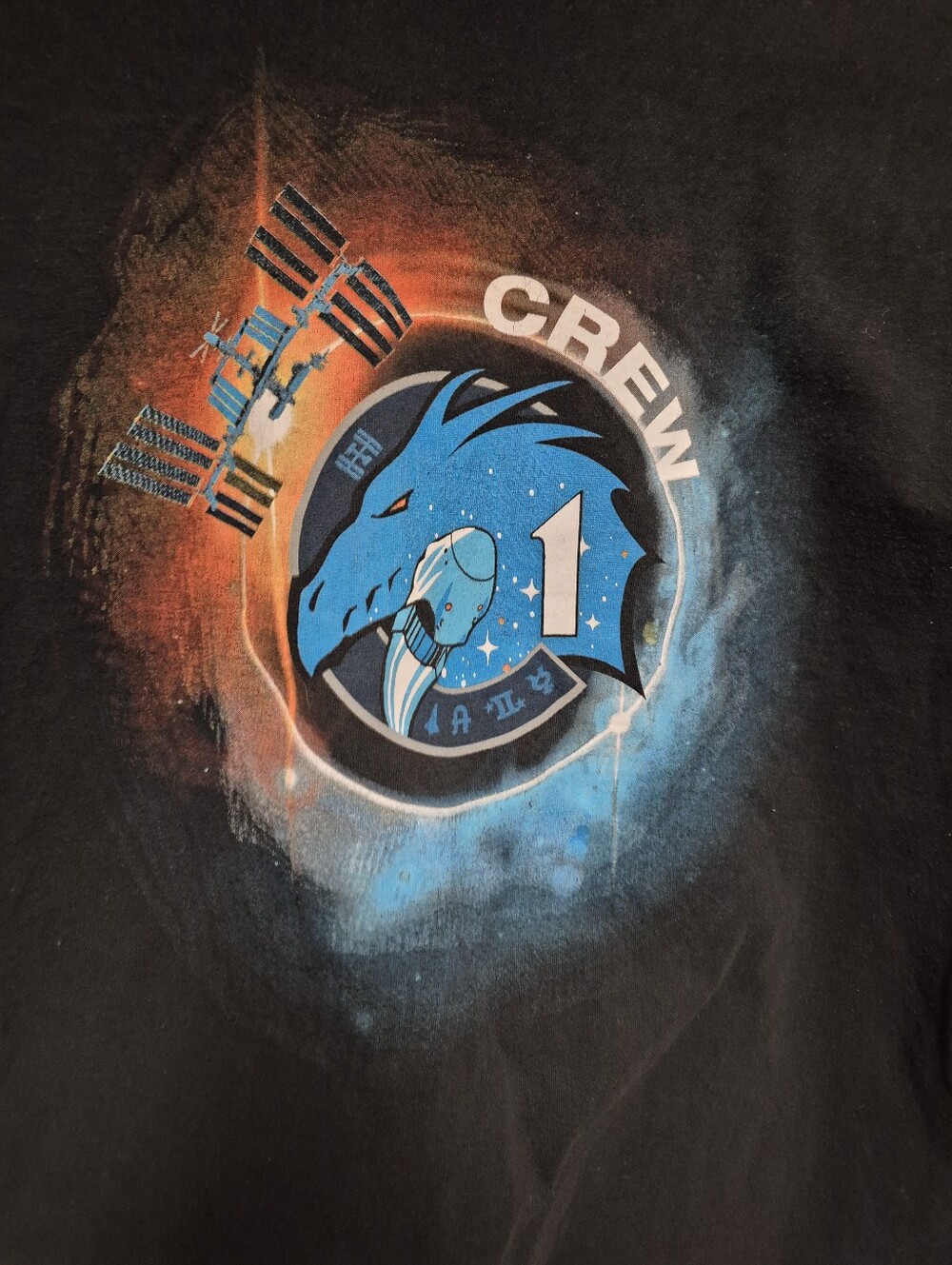 SPACEX NASA CREW-1- Original AB Emblem ISS t Shirt